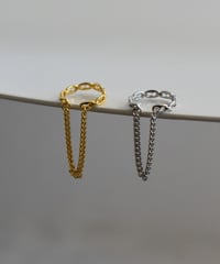 earcuff-a02021　SV925 Double Chain Earcuff