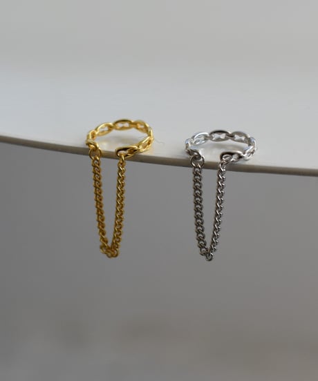 earcuff-a02021　SV925 Double Chain Earcuff