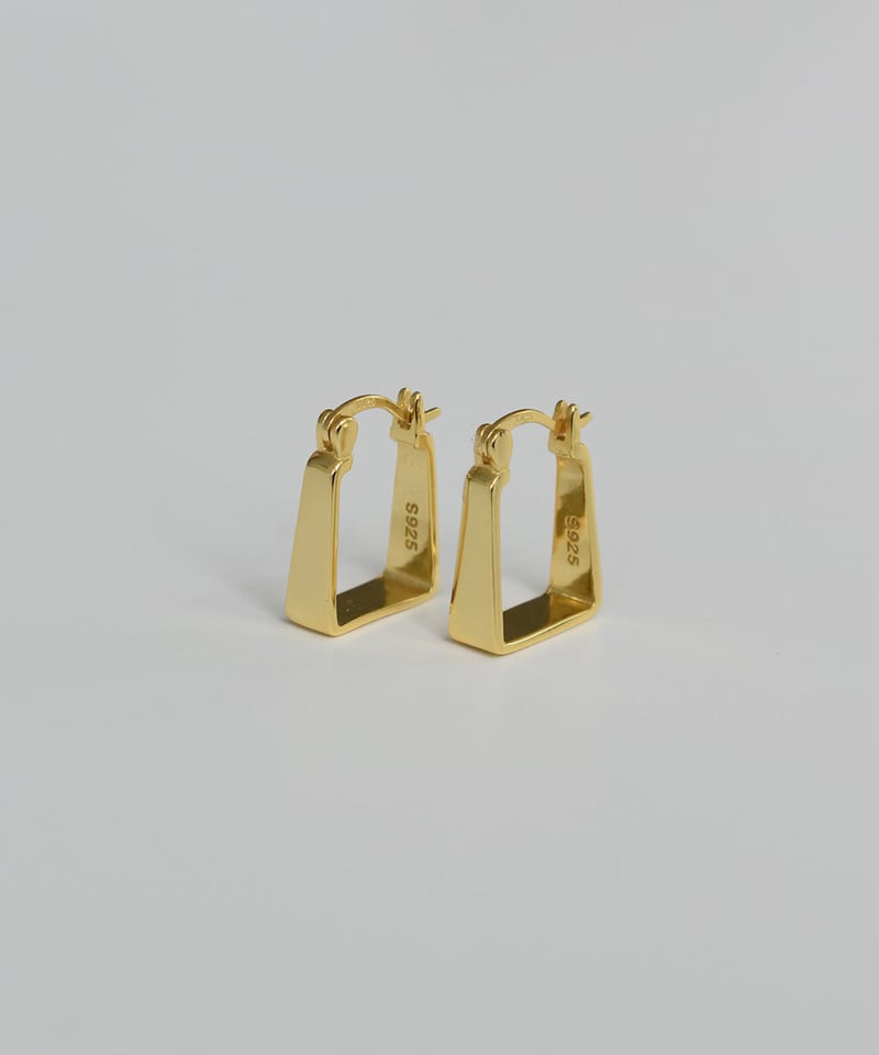 pierce-a02136 SV925 Square Hoop Pierce | a n c e