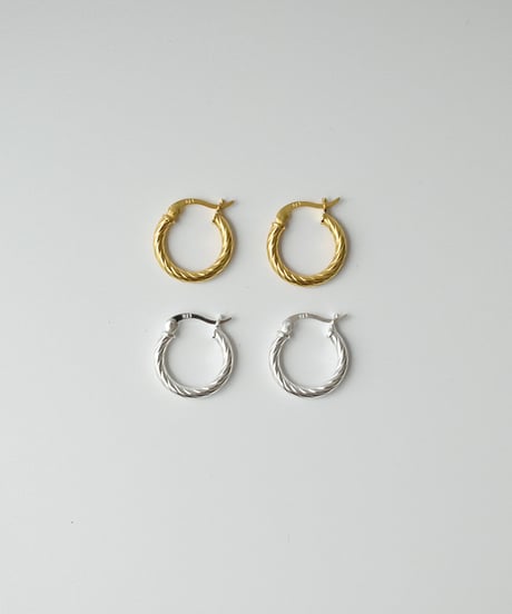 pierce-a02135　SV925 Mini Rope Hoop Pierce