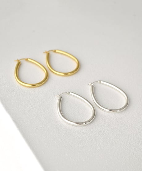 pierce-a02124　SV925 Oval Hoop Pierce