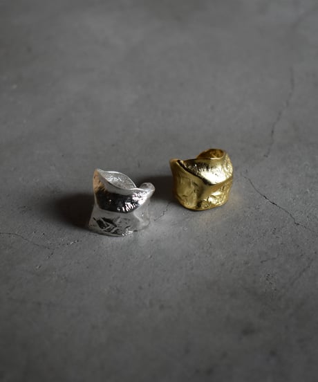 ring-a02067　SV925 Crumple Wide Ring