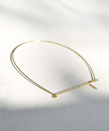necklace-a02116　SV925 Thin Line Choker