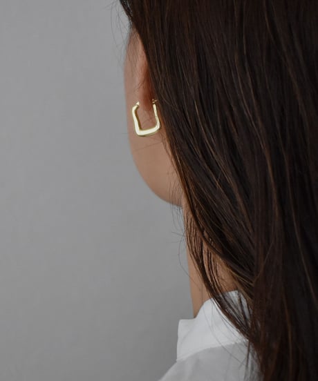 pierce-a02080　SV925 Square Hoop Pierce