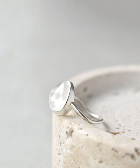 ring-a02148　SV925 Clear Natural Stone Ring