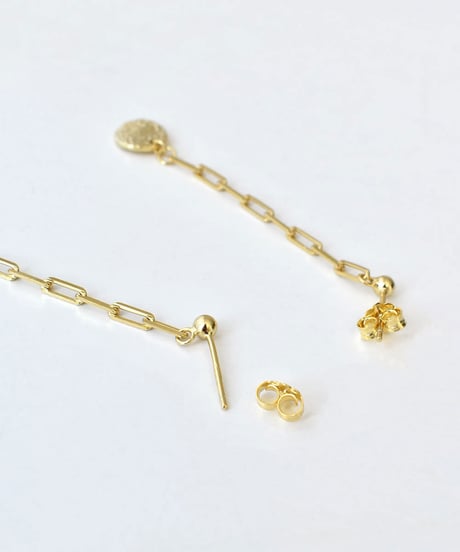 pierce-a02102　SV925 Square Chain Coin Pierce
