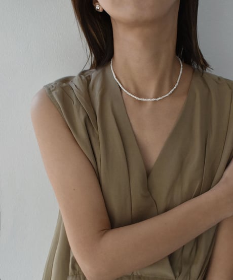 necklace-a02121　SV925 Minimum Baroque Pearl Necklace