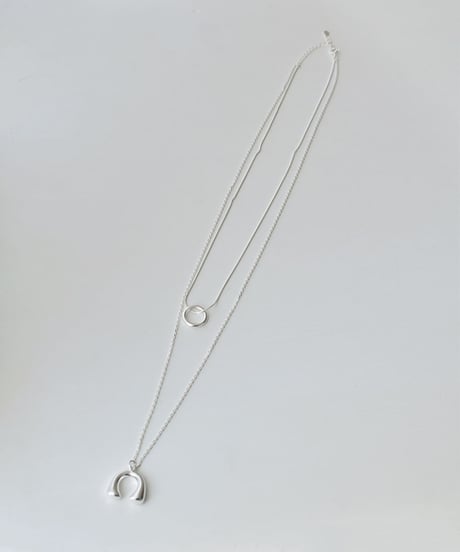 necklace-a02086　SV925 Double Symbol Necklace