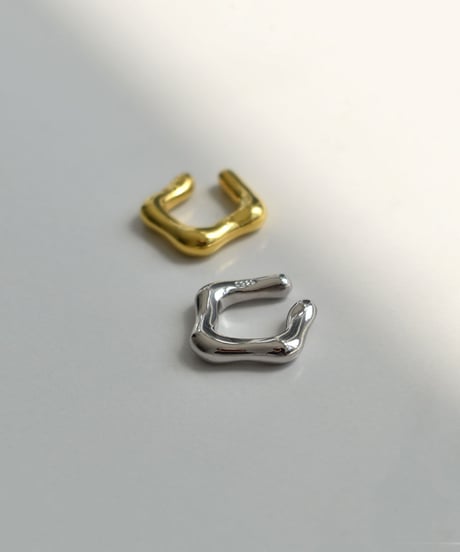 earcuff-a02031　SV925 Distorted Square Earcuff