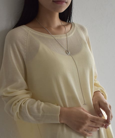 necklace-a02081　SV925 Plump Mantel Necklace