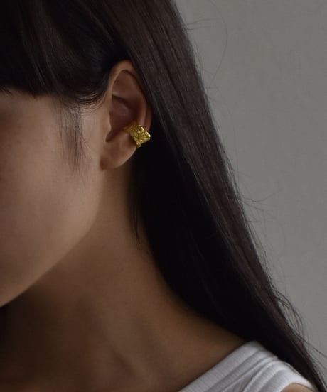 earcuff-a02020　SV925 Crumple Wide Earcuff