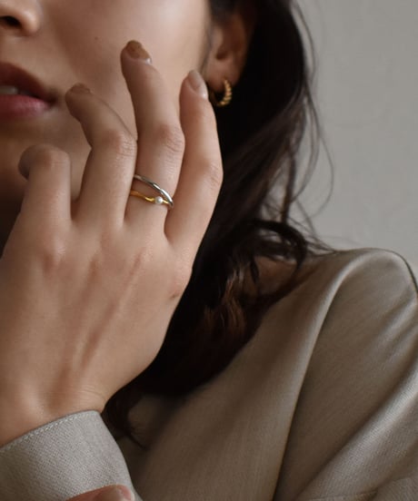 ring-a02098　SV925 Point Pearl Ring