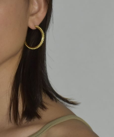 pierce-a02029　SV925 Dot Hoop Pierce