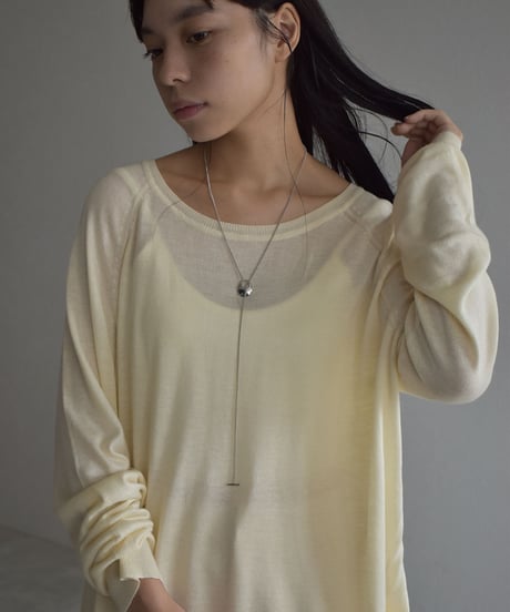 necklace-a02081　SV925 Plump Mantel Necklace