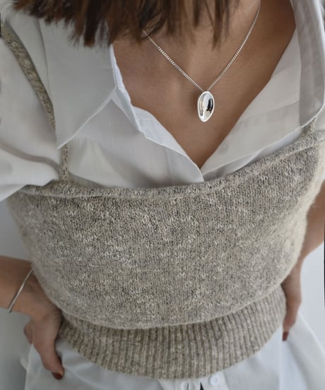 necklace-a02115　SV925 Nuance Oval Necklace