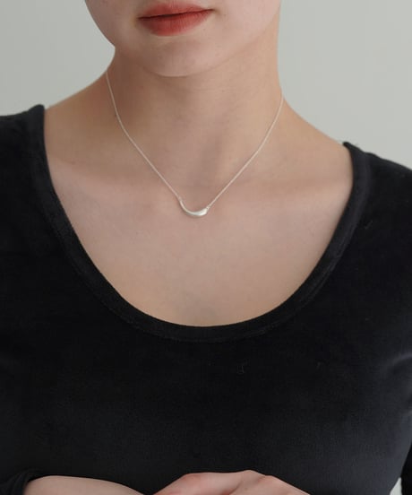 necklace-a02134　SV925  Drop Curve Necklace
