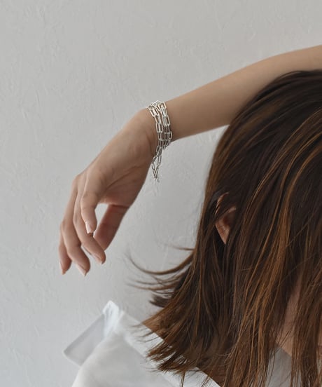 necklace-a02096　SV925 Square Chain Mantel Long Necklace 80cm