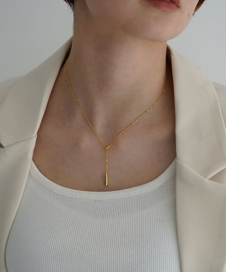 necklace-a02133　SV925 Drop Slide Necklace