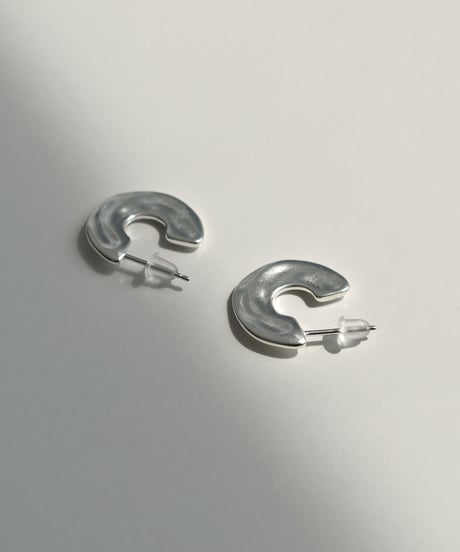 pierce-a02129　SV925 Flat Hoop Silver Pierce