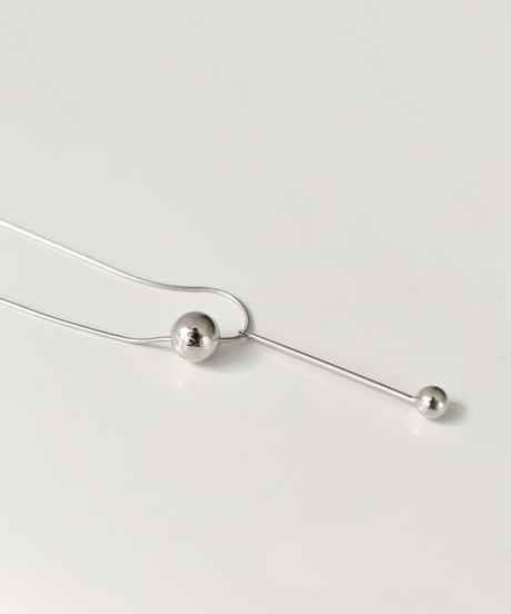 necklace-a02099　SV925 Slide Ball Necklace