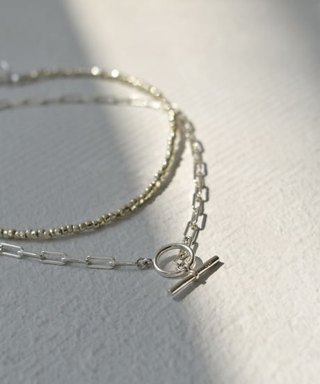 necklace-a02120　SV925 Beads×Chain 2Set Necklace