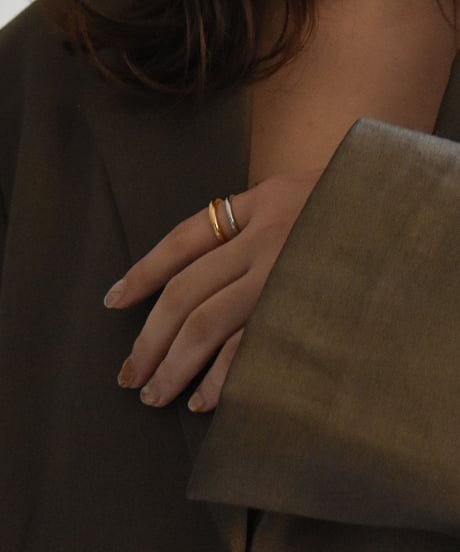 ring-a02090　SV925 Bicolor 2Line Ring