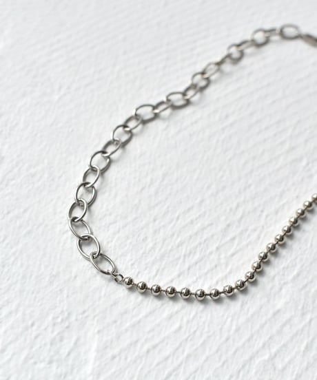 necklace-a02122　SV925 Ball × Chain Necklace