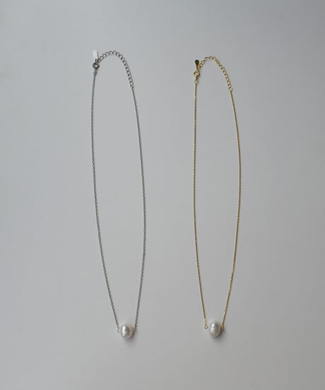 necklace-a02064　SV925 Large Drop Pearl Necklace