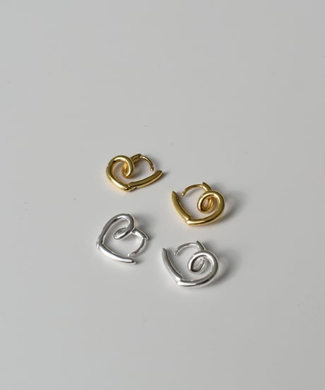 pierce-a02147　SV925 Heart Hoop Pierce