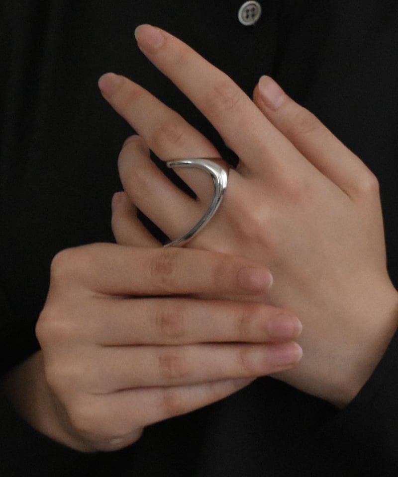 ring-a02033 SV925 Two Finger Ring | a n c e