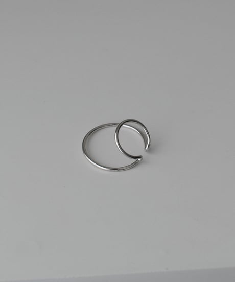 earcuff-a02022　SV925 Double Hoop Earcuff