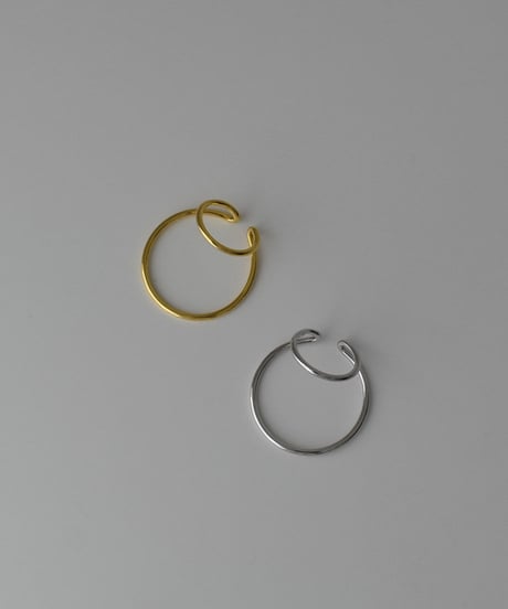 earcuff-a02022　SV925 Double Hoop Earcuff
