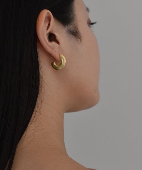 pierce-a02141　SV925  Flat Hoop Gold Pierce