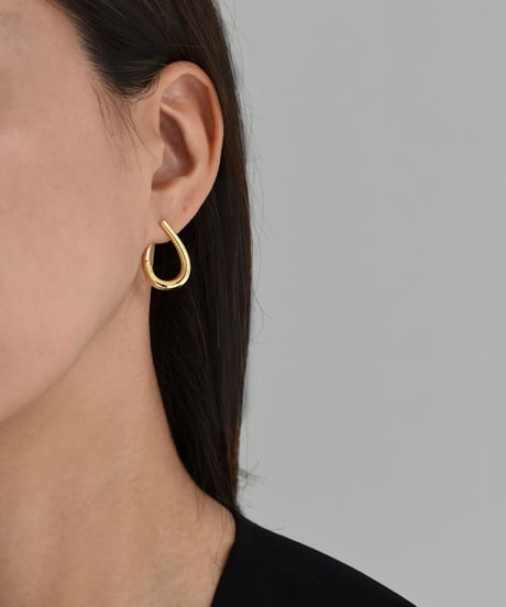 pierce-a02157　SV925 Bend Hoop Pierce