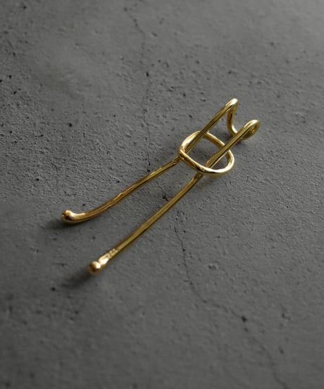 earcuff-a02007　SV925 Twoline Hook Earcuff