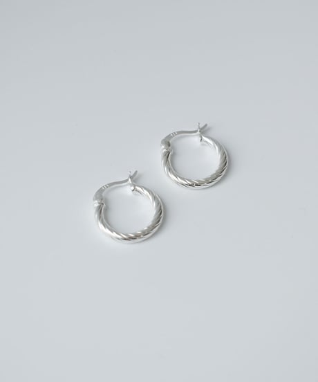 pierce-a02135　SV925 Mini Rope Hoop Pierce