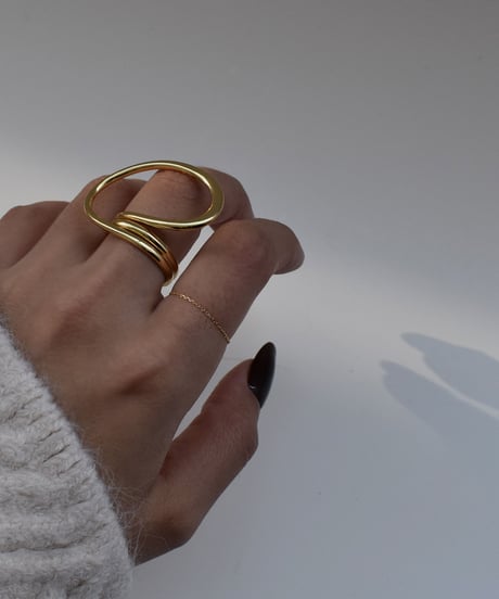 ring-a02085　K18 Gold Chain Ring