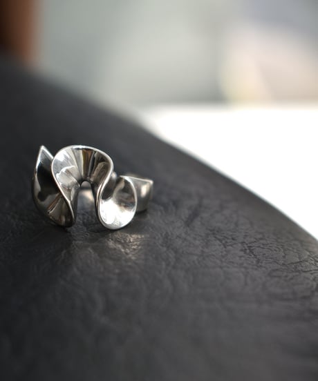 ring-a02157　SV925 Wave Motif Ring