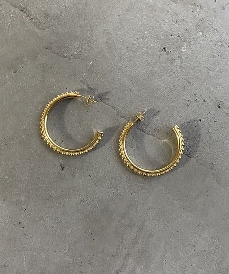 pierce-a02029　SV925 Dot Hoop Pierce