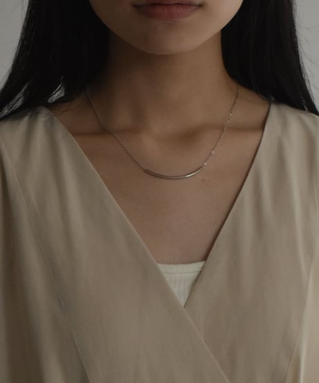 necklace-a02077　SV925 Curve Line Necklace