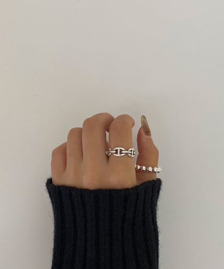 ring-a02073　SV925 Dark Chain Ring