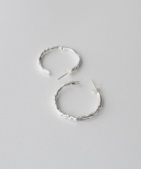 pierce-a02132　SV925 Lumpy hoop Pierce