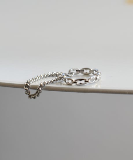 earcuff-a02021　SV925 Double Chain Earcuff