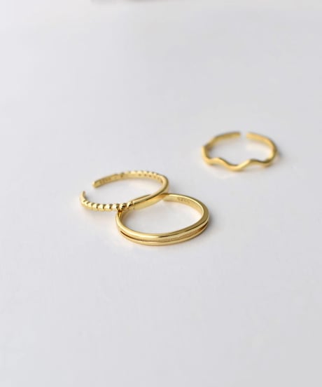 ring-a02126　SV925 Three Design Set Ring