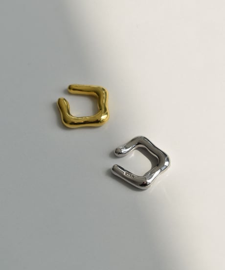 earcuff-a02031　SV925 Distorted Square Earcuff