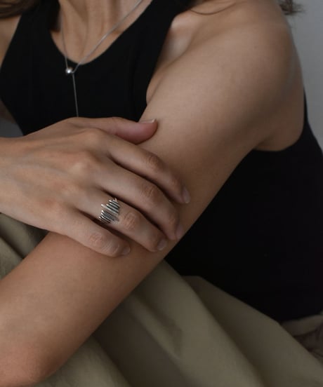 ring-a02150　SV925  Random Stripe Ring