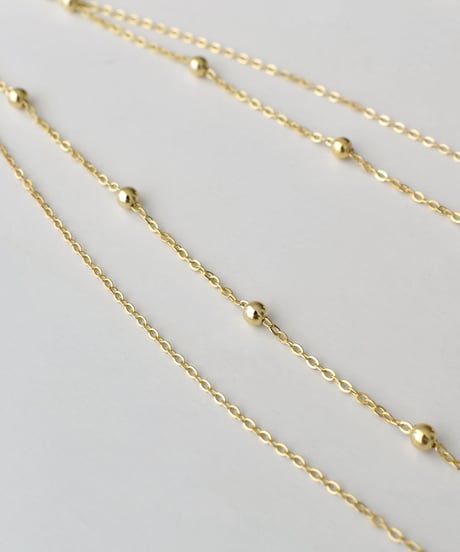 necklace-a02088　SV925 Double Line Plate Necklace