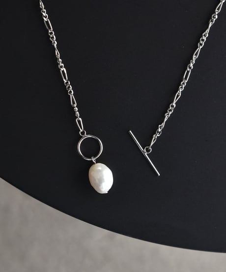 necklace-a02114　SV925 Front Pearl Necklace