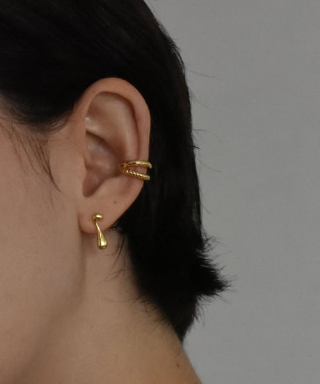 earcuff-a02016　SV925 2Line Rope Earcuff