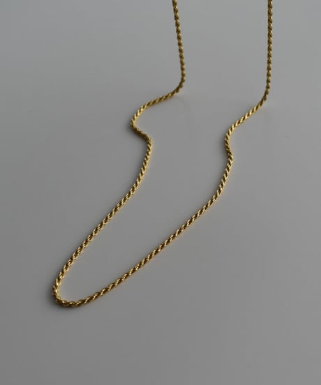 necklace-a02044　SV925 Rope Necklace Gold